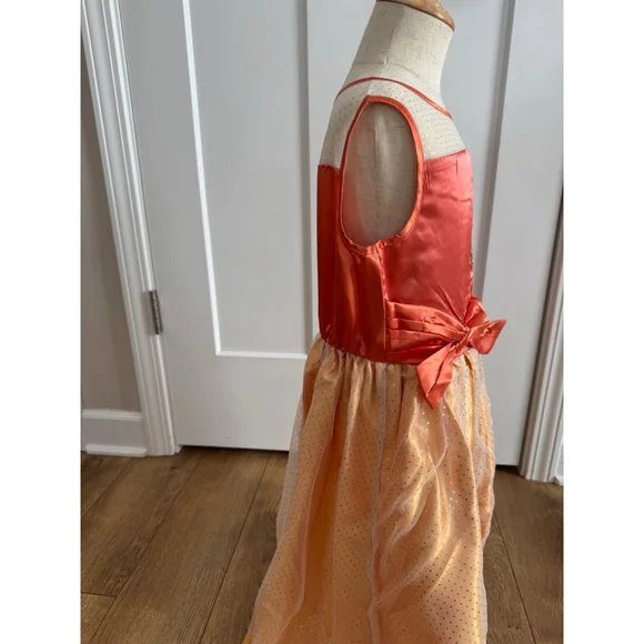 Girls Disney Moana Pajama Dress Size 5/6 Orange Gold - Picture 4 of 7